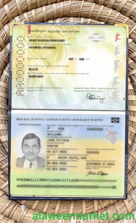 Kenya passport (2017-present) photo look
